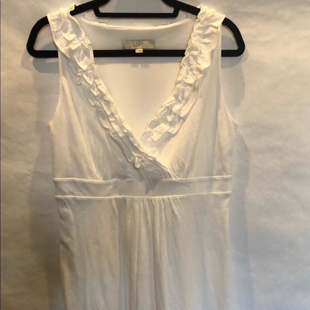 Ann Taylor Loft white sun dress